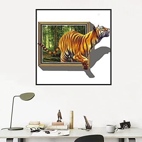 3-D Tiger Frame Decal wall Sticker Ay8001