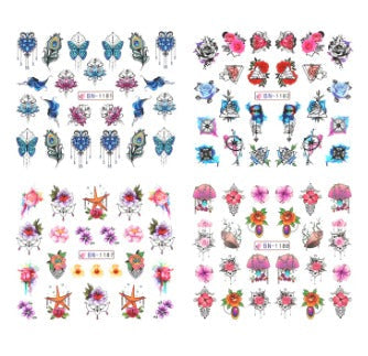 pack of 1 Design Water Transfer Nail Art Sticker
