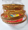 Indian kangan Bangles Premium Gold Polish 24pcs bl24gde1f-5