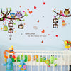 Owl Family Wall Sticker SK-9121 Owl Tree House Colorful Wall Paper Cartoon PVC Removeable For Kids Room Wall Art Decor – Online Shopping Pakistan, Nail Art in Pakistan, Wall Stickers