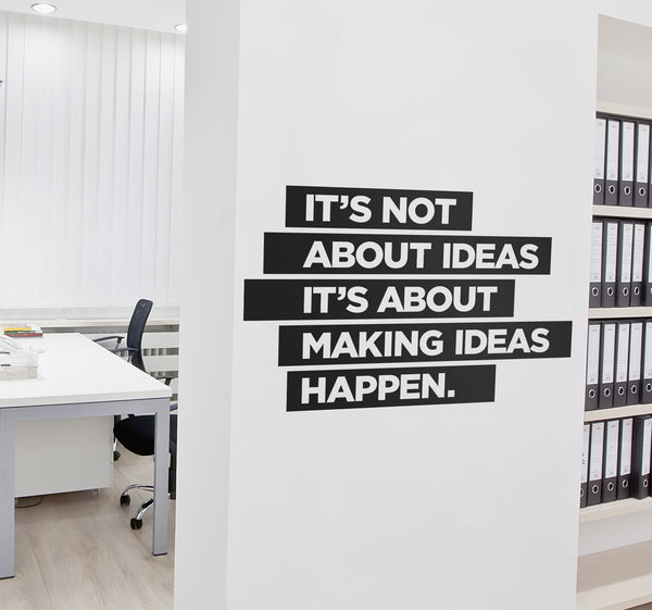 Making ideas happen wall sticker customize self adhesive wall decal