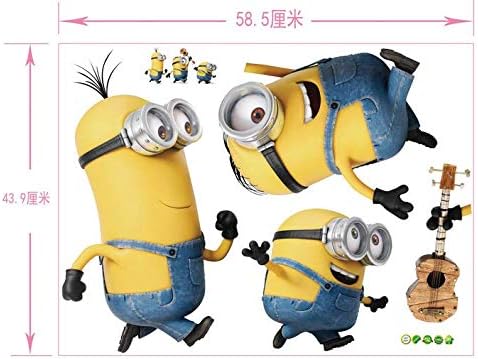 3D Wall Stickers for Kids Room-Minions Cartoon Home Decoration wallpaper Lp2001 -Size: 45x60cm