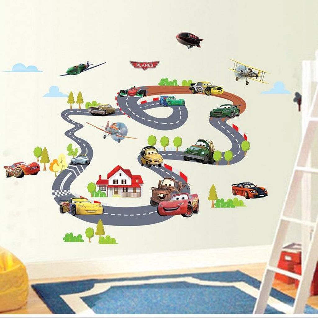 cars track Wallsticker wall sticker sticker dinding