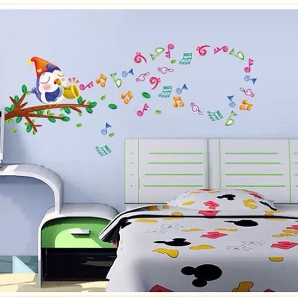 Melody Bird WallSticker | Stiker Dinding wall sticker music |Ay645