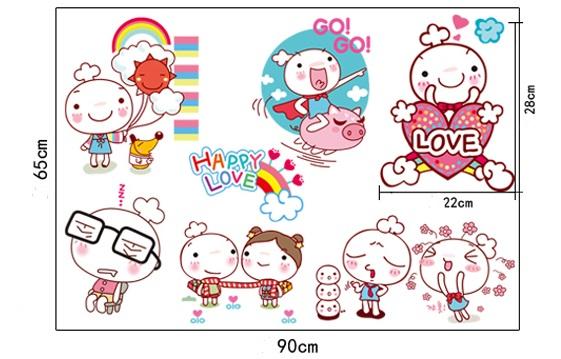 Donglei Friend Kids Room Point Sticker Wallpaper Interior Point Sticker Window/Cafe/Playroom/Wall Decoration Sheet size 50x70 ay7214w