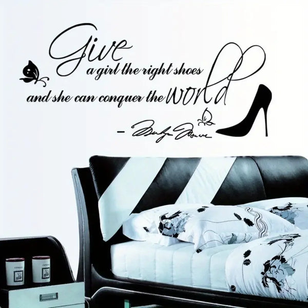 1pc Inspirational Wall Stickers, Motivational Wall Decals, Peel And Stick Vinyl Wall Quotes Stickers, Removable Positive Saying Word Decal For Bedroom Office School Classroom
