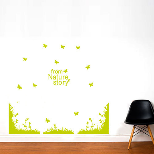 Transferable Wall Stickers, Tree and Bird Design, Natural, Stylish, Green, Cafe-Style, Wall Decor, Scandinavian Style, DIY, Wallpaper, Kitchen size 50x70 jm8319