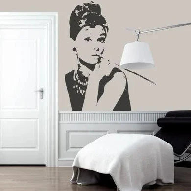 Audrey Hupburn Monroe Wall Sticker Decoration size 60x90 xy1041