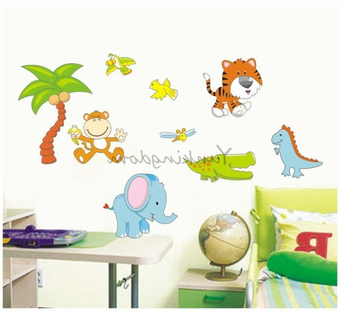 XY8052 : WALLSTICKER/WALL STIKER 50X70--BABY ANIMALS