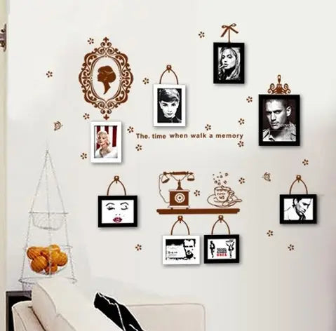 wall sticker with photo frames / Interior wall sticker with photo frames AY6033