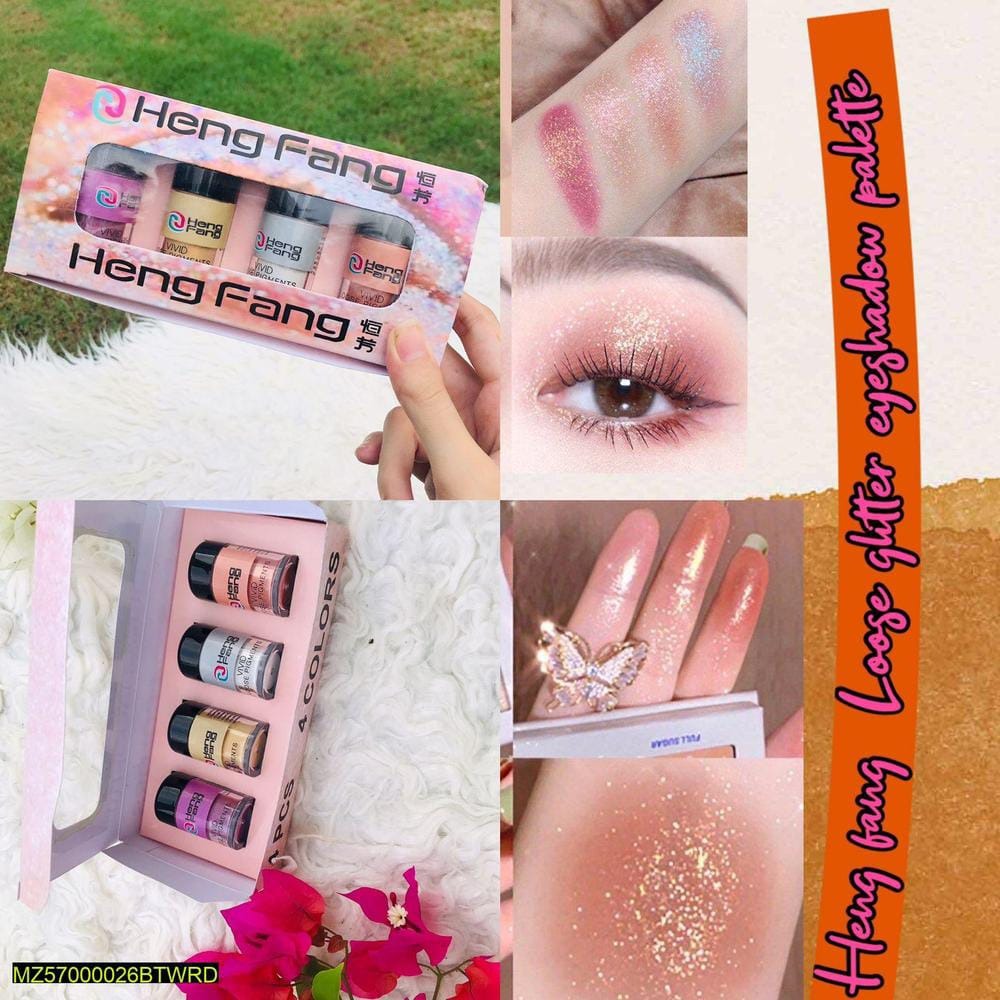 HENGFANG Liquid Glitter Eyeshadow peck of 4