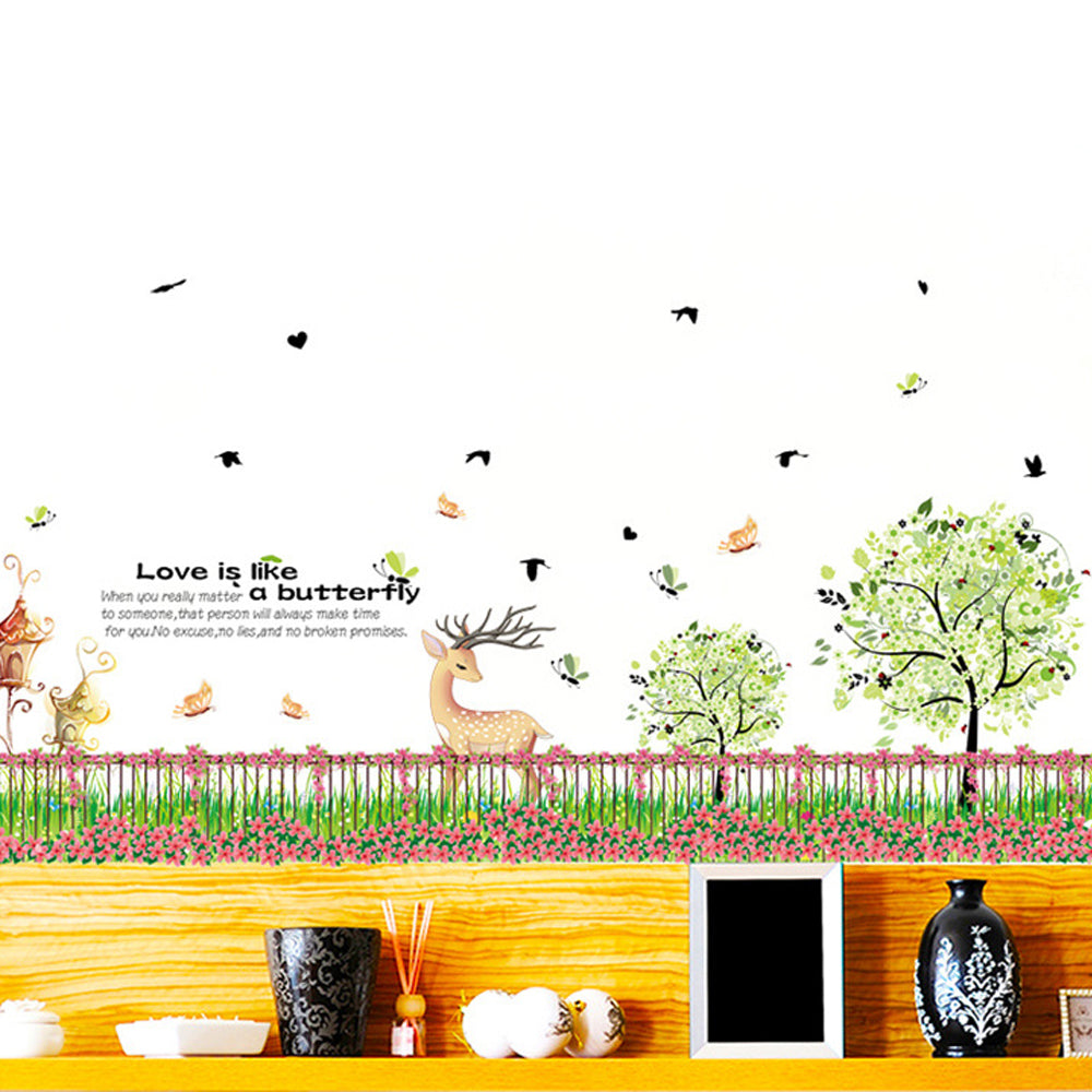 XL7188 Peninsula Liangpin DIY Seamless Wall Sticker-Fence Garden XL7188