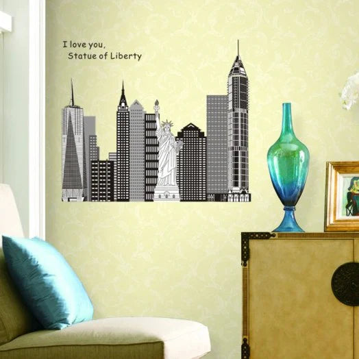 Statue of Liberty Pattern Living Room Wall Sticker Decal size 60x90 ay9101