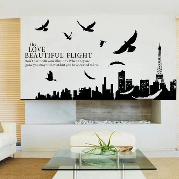 Pinakine® DIY Living Room Bedroom The Eiffel Tower Removable Wall Art Stickers Decor|55012132PNKL