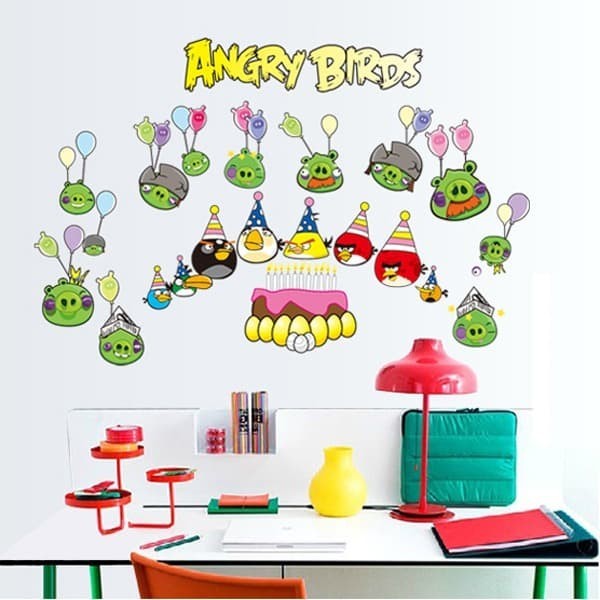 METH ABQ9605 BURUNG BIRD PARTY GLOW 60X90 WALSTIKER WALLSTICKER WALL