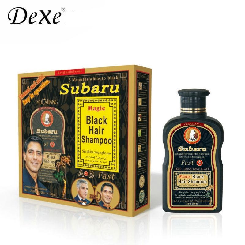 Subaru Dexe Magic Black Hair Shampoo 200+200=400ML