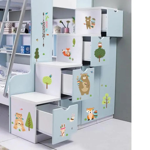Forest Animals Friendly Wall Sticker 83cm(H) x 162cm(W)