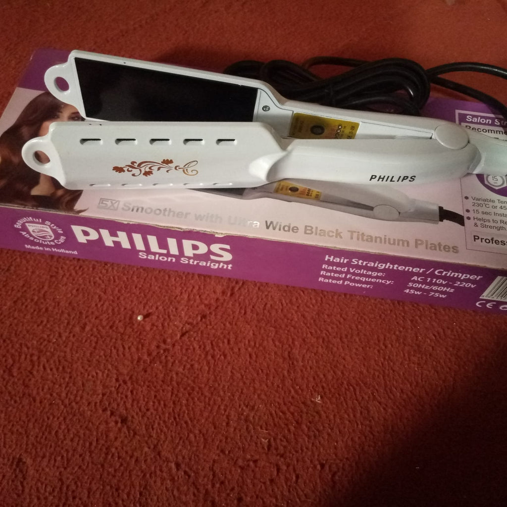 PHILIPS HAIR STRAIGHTENER - 5X Smoother Ultra Wide Titanium Plates  phswez4f-f