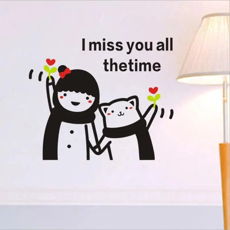 K11. I Miss You |Self Adhesive | Wall Stickers | PVC Vinyl  | Self Adhesive Sticke