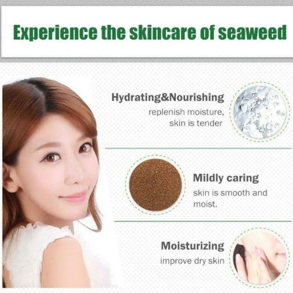BIOAQUA Pure Seaweed Particles Shrink Pores Anti Acne Moisturizing 200gm Facial Mask  bsmbnz4k-l