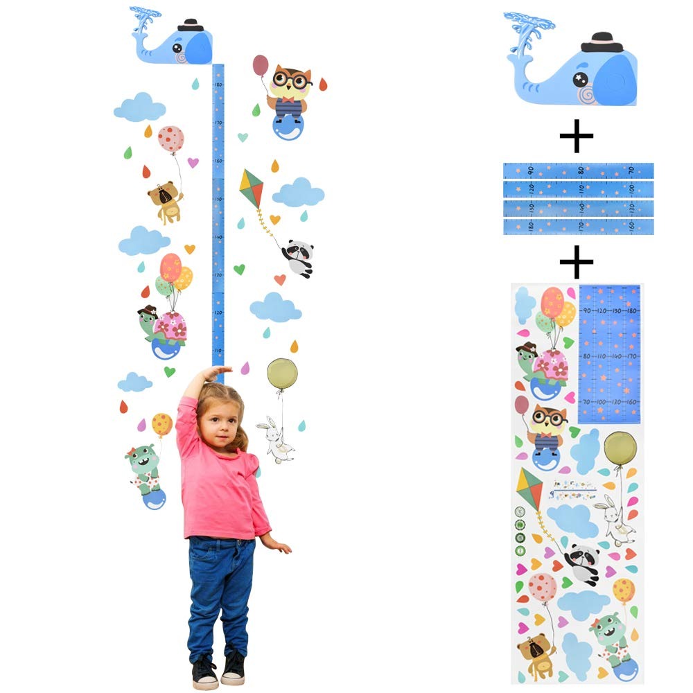 Kids Height Chart Growth Ruler | Canvas Wall Hanging for Boys & Girls (90–180cm)
