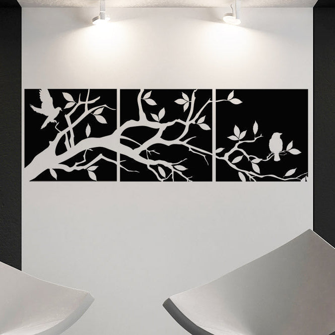 Set Of Three panels Wisdom Interior Design Wall sticker