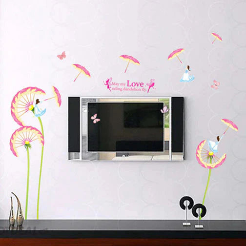 SYGA Dandelion umbrella wall Removable Sticker size 60x90  ay9121