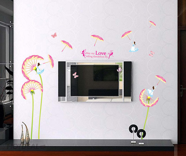 SYGA Dandelion umbrella wall Removable Sticker