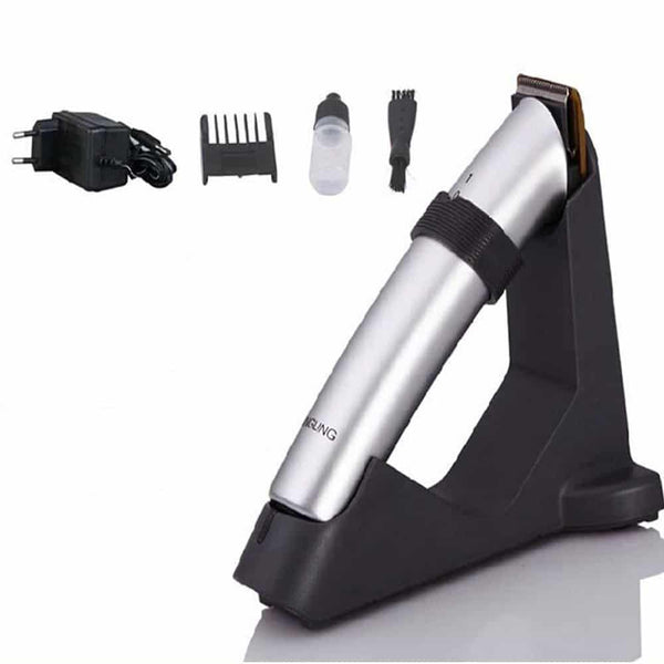 Original Trimmer Shaver Trimmers Shavings Set/Kit Moveable Head and Turbo Speed - Silver Dinglong RF-609X 100% Original rechargeable with charge base Hair And Beard shaving machine And Grooming For Men for hair cutting special for professional