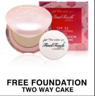 GLAMOROUS FACE SPF 35 PERFECT NATURAL NEW THE COLOR ART FINAL TOUCH TWO WAY CAKE OIL CONTROL FREE FOUNDATION base ftffskz1b-f