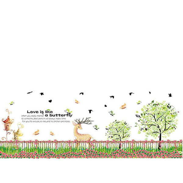 XL7188 Peninsula Liangpin DIY Seamless Wall Sticker-Fence Garden XL7188