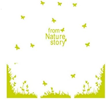 Jm8219 Green Grass Butterfly Art Mural Vinyl Waterproof Wall Stickers Kids Room Decor Nursery Decal Sticker Wallpaper