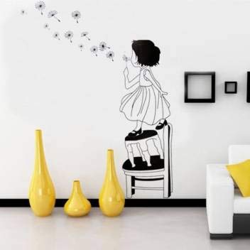 ay-715-aquire-little-girl-blowing-dandelion-in-the-air wall art stickers