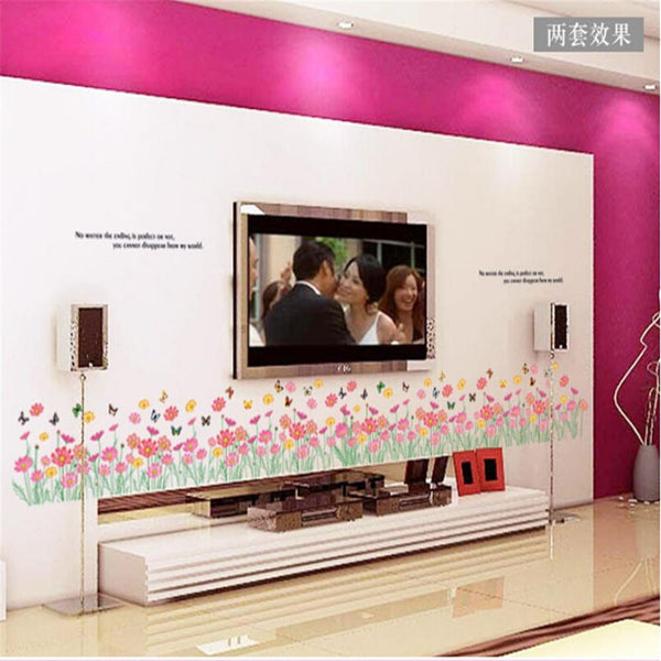 AY870 Little flowers Kids vinyl wall sticker for kids rooms home decor decals adesivos de parede stickers