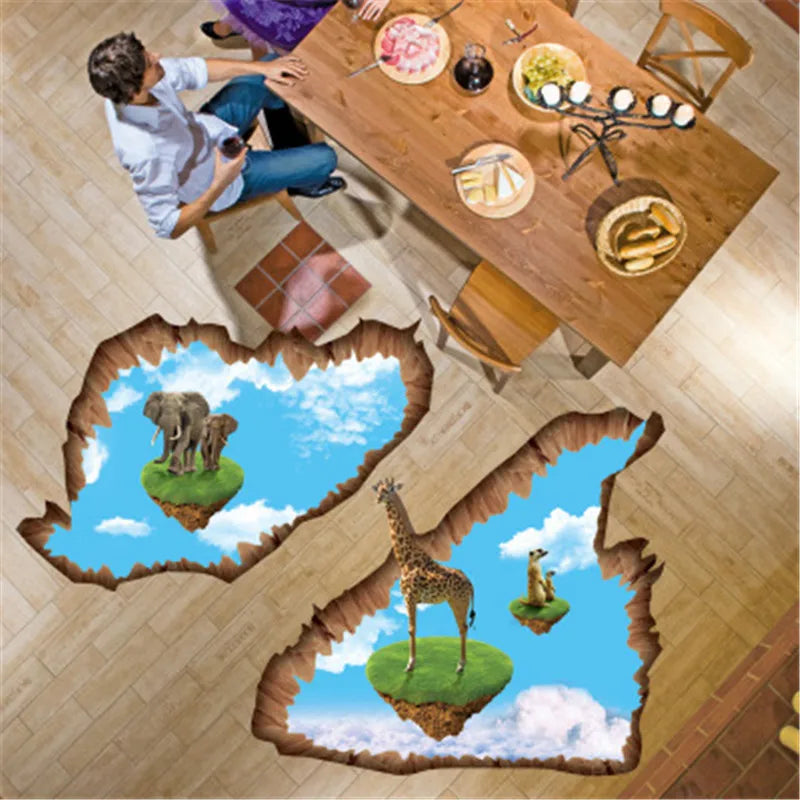 3D Cartoon Removable Floor Sticker Xl8302