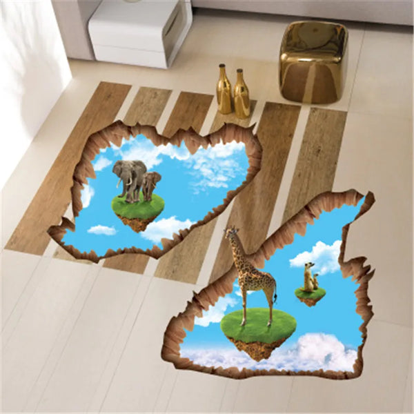 3D Cartoon Removable Floor Sticker Xl8302