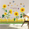 LM868 Sunflower butterfly Wall Stickers Wall Decals