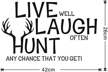 Live Laugh Hunt Plane Wall Sticker for Hom Decoration