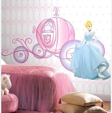 Cinderella Wall Stickers for Children's Rooms, Wallpaper Stickers, Wall Decals, Interior Stickers, Cute, Birthday, Disney Characters, Removable