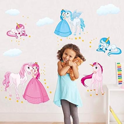 NC5070-1  Princess Kids Decorative Wall Stickers J_EGOY (Multicolour)