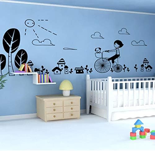 DIY Removable Wall Stickers For Living Room Home Decor - Bike girl size 60x90 nc2037