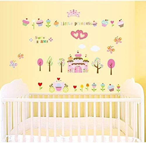Princess Castle HOT SELL New Glow In Dark Removable Wall Stickers Kids Room Decor Art Deca  size 60x90