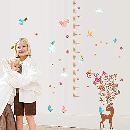 Wall Sticker Height Meter Bambi Fawn Deer Chunchun Cute Kids Growth Record Height Record Nursery Kindergarten kawaii size 50x70 sk7096