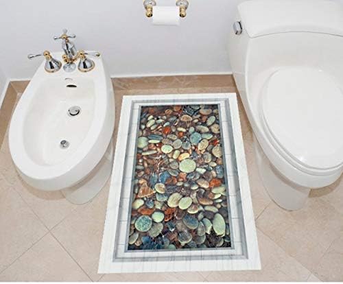 Cobblestone Bathroom Toilet Wall Sticker In 3D Water