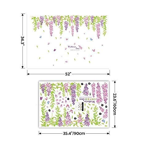 Floral Plants Flowers Butterfly Wall Sticker Art Decal Home Decoration New Podazz size 60x90 xl8167