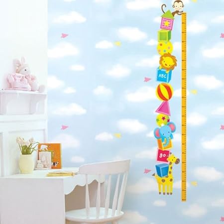Wall Sticker Wall Tattoo Wall Picture Wall Decal Messlatte Tape Measure Growth Chart Circus 44404 for Bedroom Living Room Bathroom Nursery