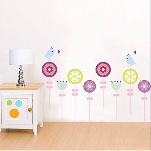 Flower Wall Stickers for Kids - Floral Garden Wall Decals for Girls Room size 60x90 jm8177