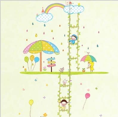 Creative cartoon character aerial staircase child height wall Sticker