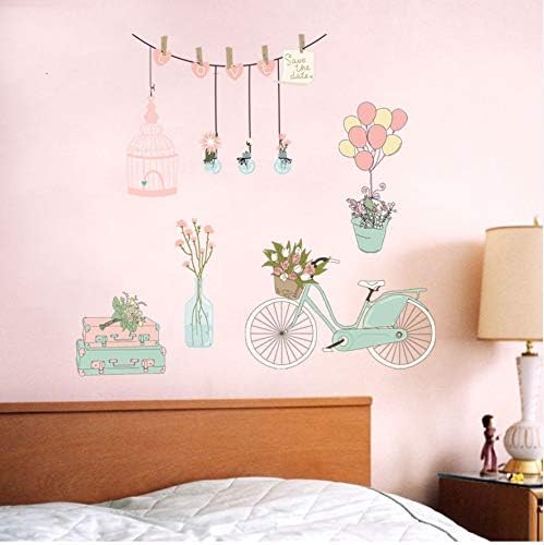 Sk7159 Now Cartoon Flower Balloon Car Pattern Wall Sticker Bedroom Wardrobe Art Background Decal Wall Decor Muraux