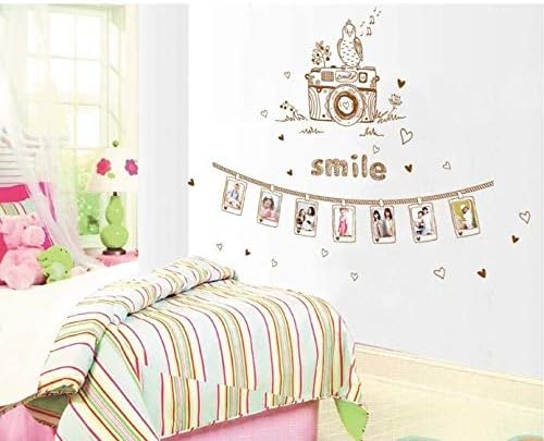 Pegatina Decorativa de Pared Vinilo Infantil con Álbumes Portafotos Decoracion Moderna Original Elegante para Habitación Bebés Niños o Niñas Adhesivo Hogar Salón ay9203 60x90